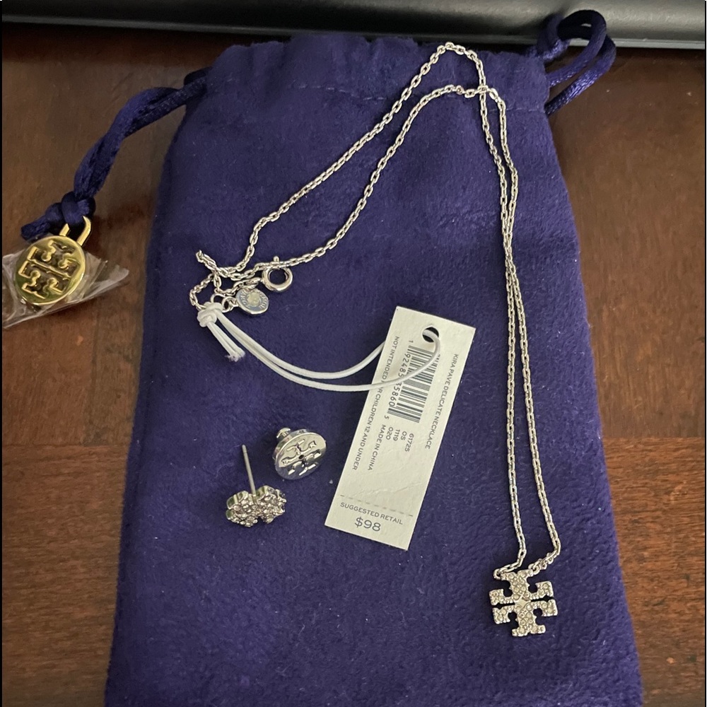 Tory Burch necklace and earrings